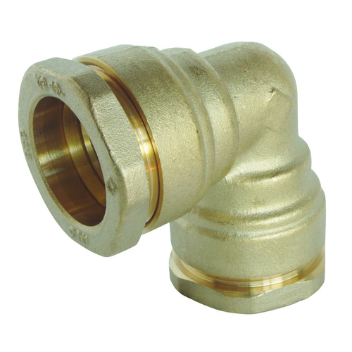 Raccord coude laiton pour tube PE Ø25