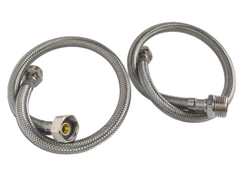 Lot de 2 flexibles sanitaire inox L300 MF3/8''(12/17)