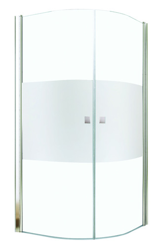 Paroi de douche angle pivotante rond 1/4 FRISCO 6mm 90 cm chromé - Prix net livré chez vous -
