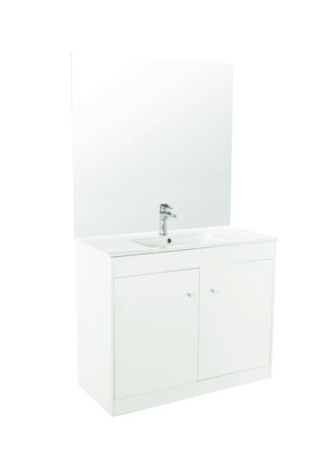 Meuble salle de bain à poser 100cm ABBY laqué blanc