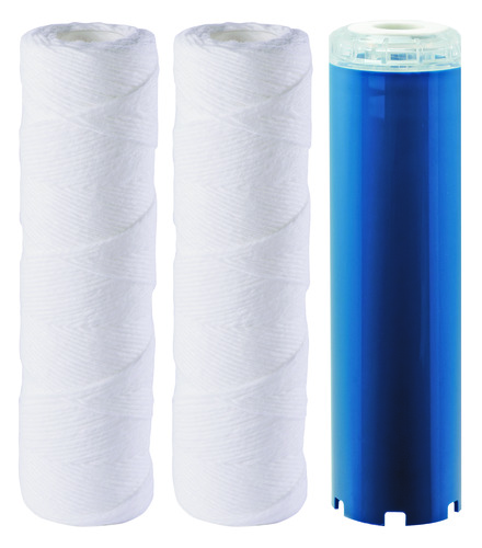 Kit de 3 cartouches filtre à eau - anti-impuretés et anticalcaire, durée 24 mois - Merkur