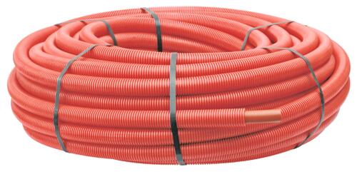 Tube PER gainé rouge Ø16 - longueur 50 m - Somatherm