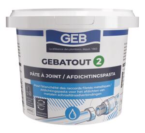 Pâte Gebatout pâte à joint verte pour filetés métalliques en sanitaire et plomberie 500g GEB
