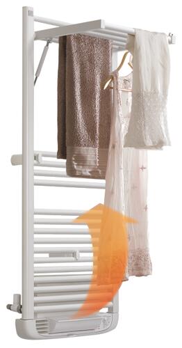 Sèche-serviettes mixte avec soufflerie 1750W, H:153,6 x l:50 cm, blanc - Dryer,Deltacalor
