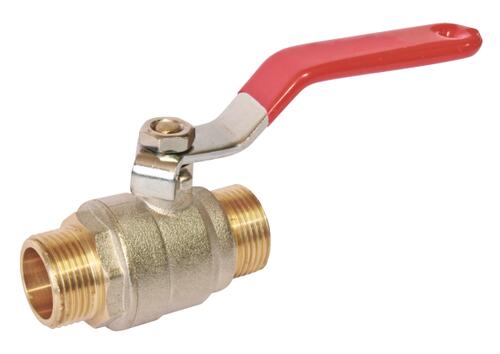 Vanne d'arrêt à visser, 1/4 de tour, double mâle 3/4'' (20/27) - Somatherm