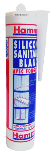 Mastic silicone blanc acetique