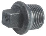 Bouchon à collerette fonte noire à visser - mâle 1''1/4 (33/42)