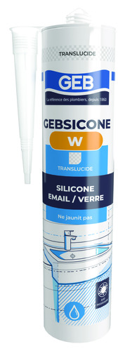 Silicone Gebsicone W pour appareils sanitaires 310ml translucide GEB