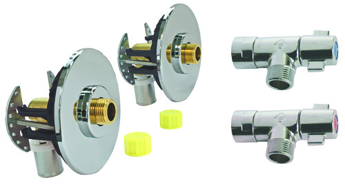 Kit complet pour raccordement de robinetterie salle de bain, Multicouche à sertir Ø16 - mâle 3/8'' (12/17) - Somatherm