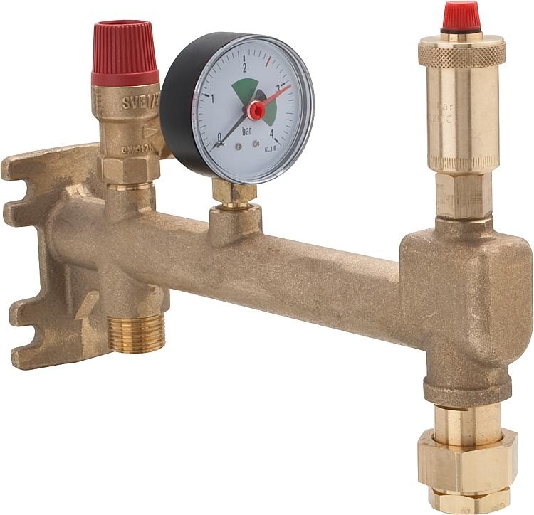 Groupe de raccordement pour chauffage 3 bars vanne DN 20 - Zilmet