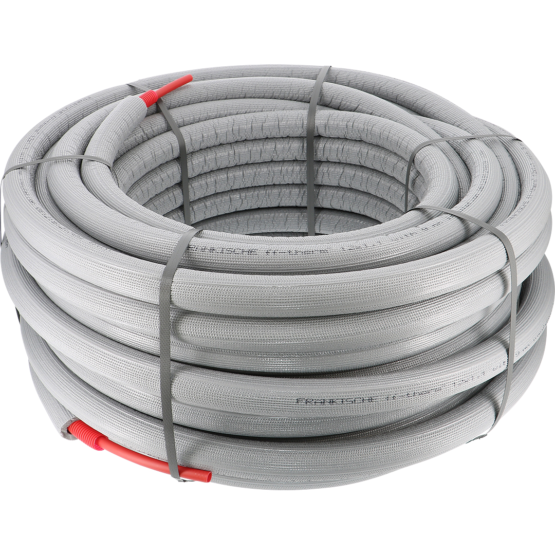 Tube PER gainé isolé rouge Ø16 - longueur 50 m