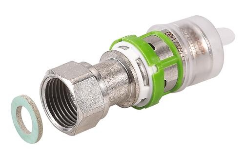 Raccord multicouche droit à sertir Ø16 - écrou tournant femelle 1/2'' (15/21) - Comap