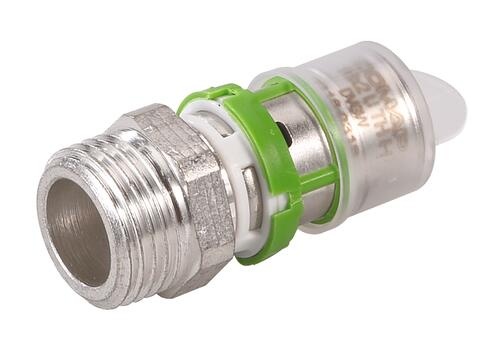 Raccord multicouche droit à sertir Ø16 - mâle 1/2'' (15/21) - Comap