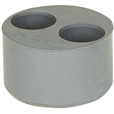 Tampon de réduction PVC à coller, Ø100-40-40 - 2 piquages dont 1 operculé, pour évacuation - Girpi