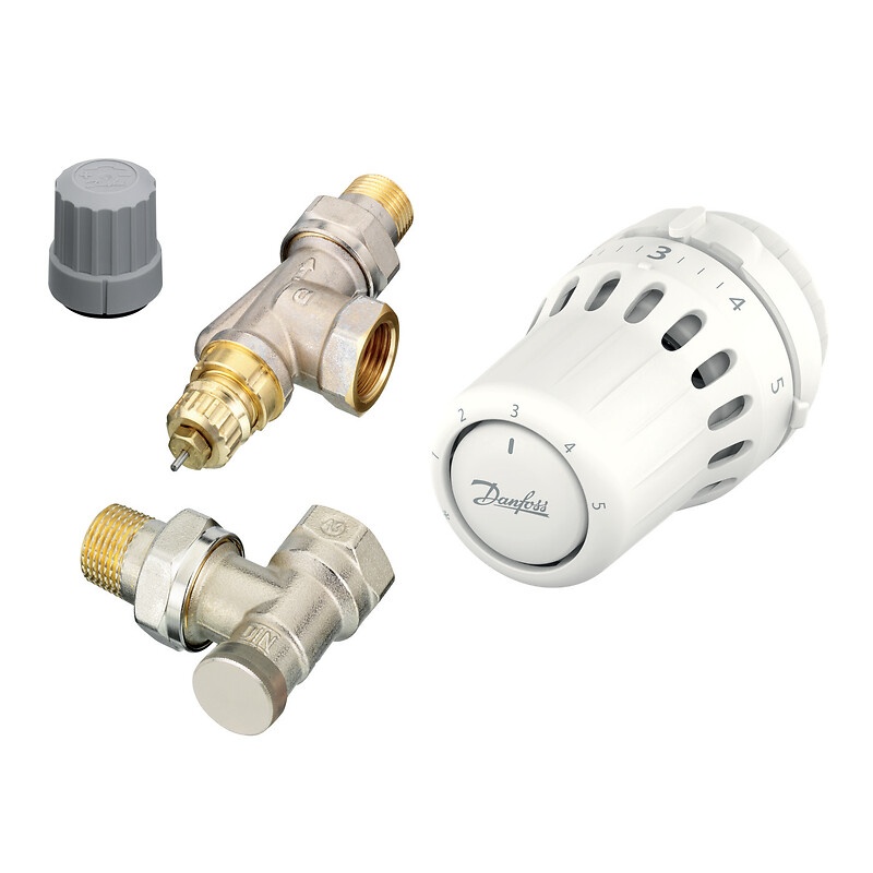 Kit thermostatique pour radiateur - Type équerre inversée