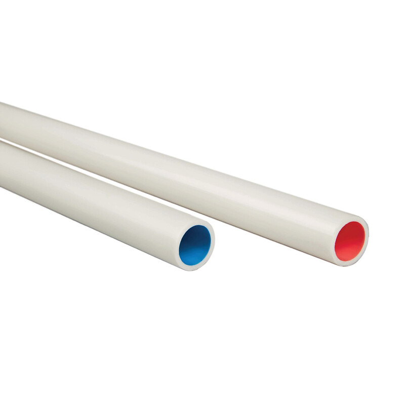 Tube PER nu blanc/rouge Ø16 - longueur 100m - Calinéo