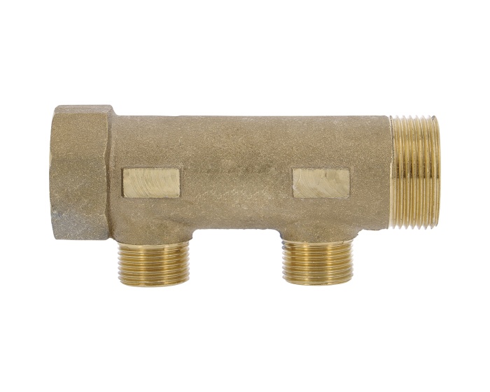 Collecteur nourrice MF1''1/4''(33/42) 2xM3/4 Ent60mm