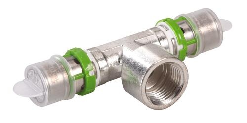 Lot de 10 tés multicouche à sertir Ø20 - centre femelle 1/2'' (15/21) - Comap