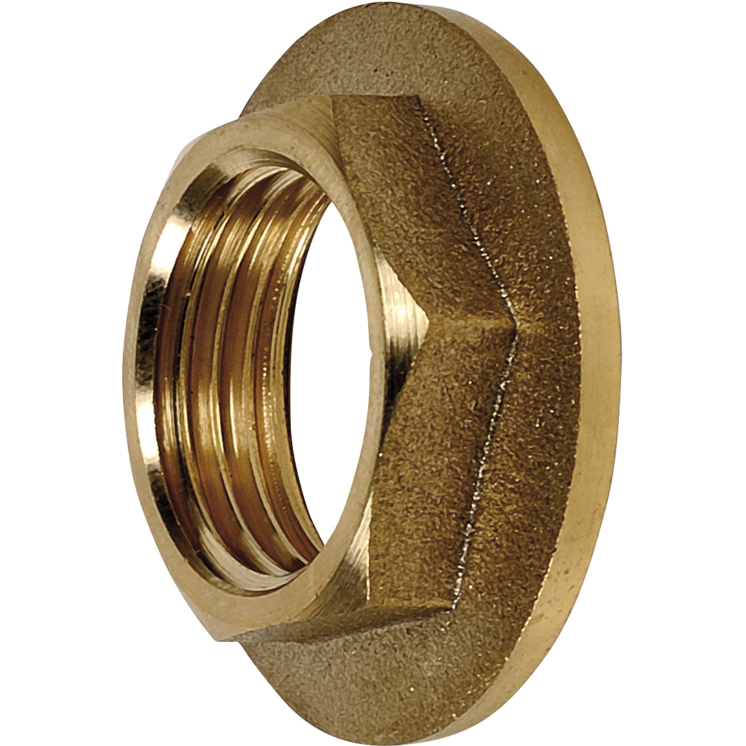Lot de 10 contre-écrous à plateau 9G laiton à visser - femelle 1/2'' (15/21) - Thermador
