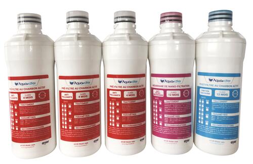 Kit de 5 cartouches pour fontaine à eau Aquawater - durée 12 mois - Aquawater
