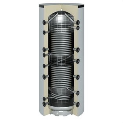 Acier avec reserve 2 serpentins, prépa eau chaude (Garantie 5 ans) Isolation 100mm