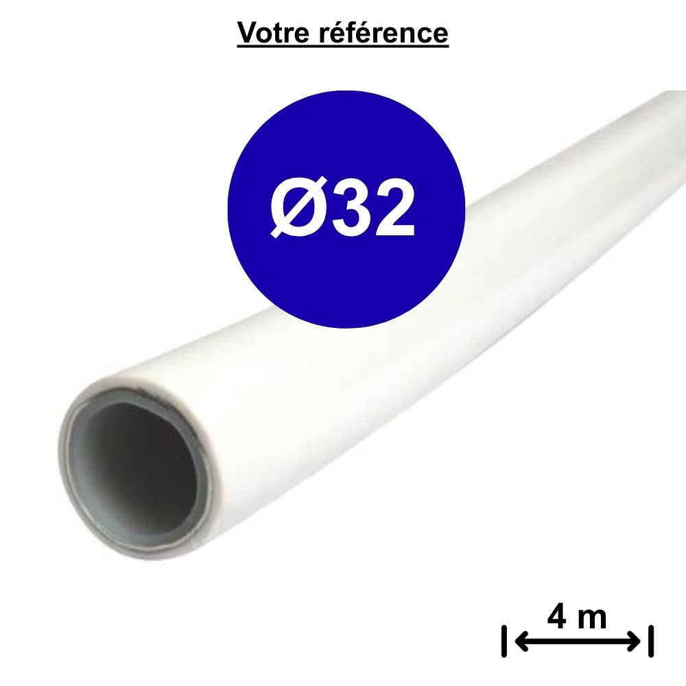 Tube multicouche nu en barres Ø32 - 7 barres de 4 m - Somatherm
