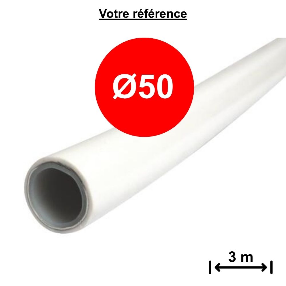 Tube multicouche nu en barres Ø50 - 10 barres de 3 m - Somatherm