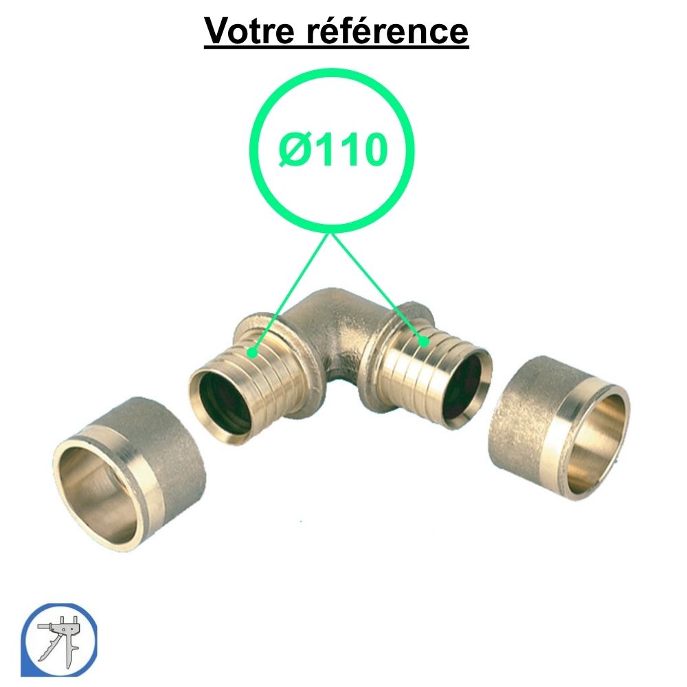 Coude égal PER à glissement Ø110 - RESOvert