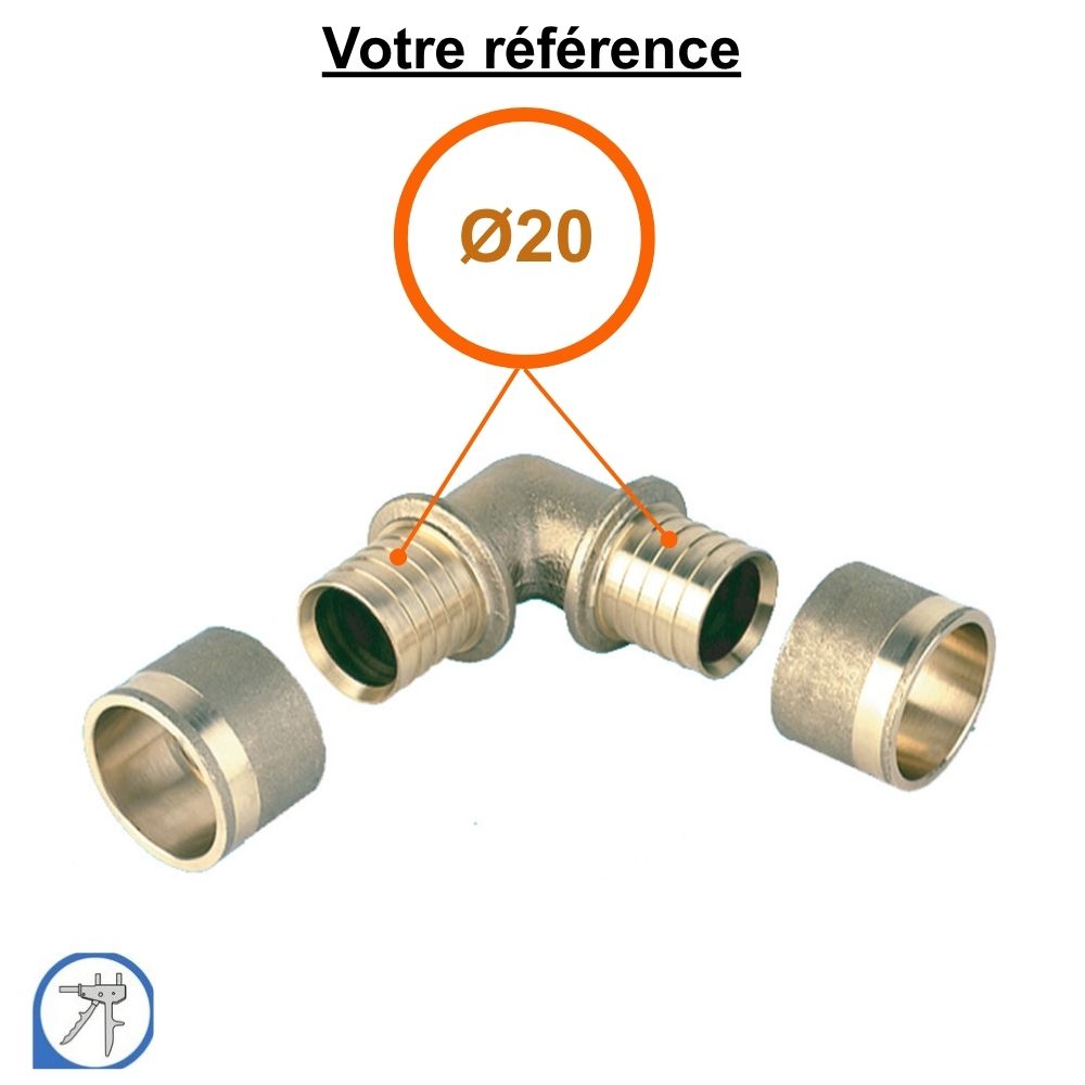 Coude égal PER à glissement Ø20 - RESOvert