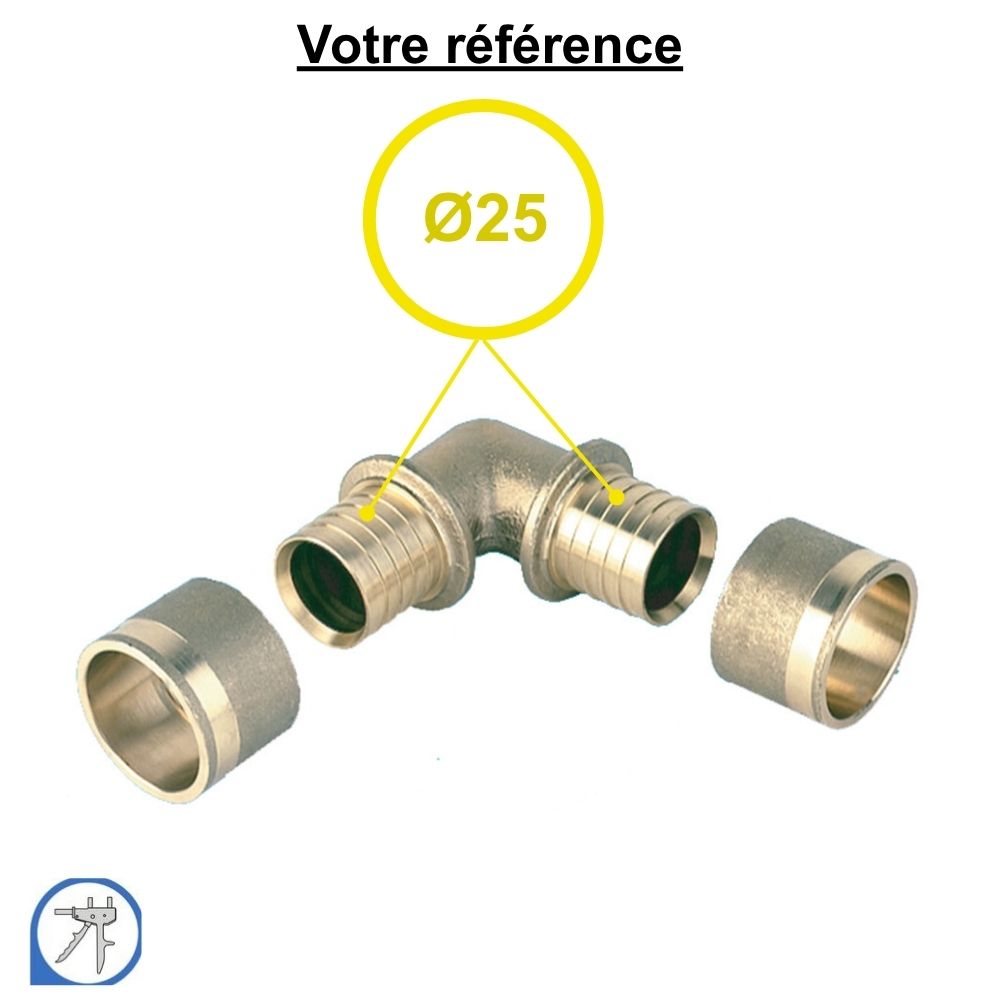 Coude égal PER à glissement Ø25 - RESOvert
