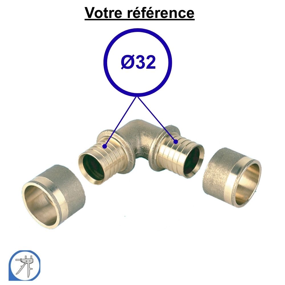 Coude égal PER à glissement Ø32 - RESOvert