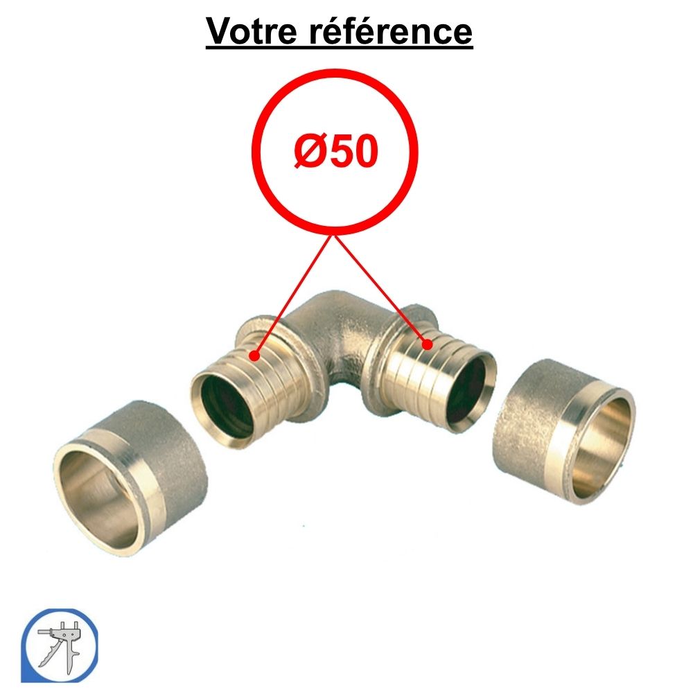 Coude égal PER à glissement Ø50 - RESOvert