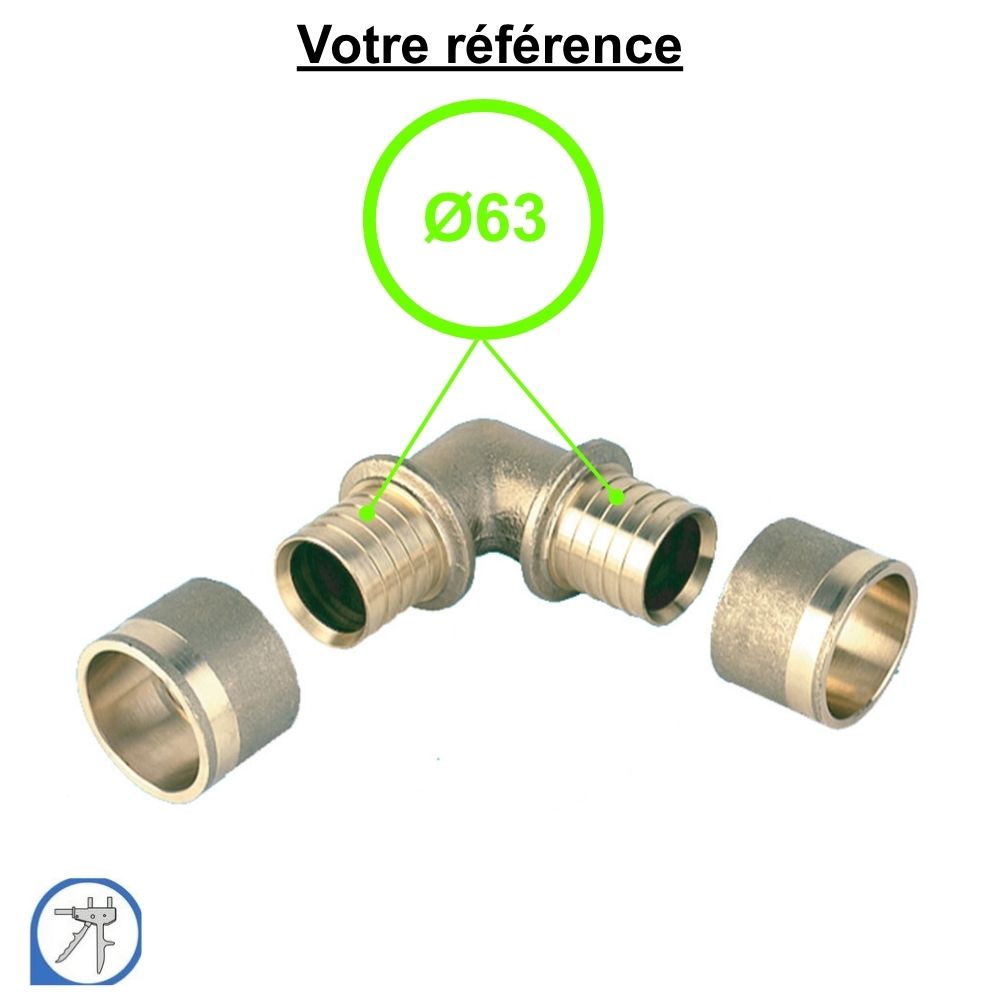 Coude égal PER à glissement Ø63 - RESOvert