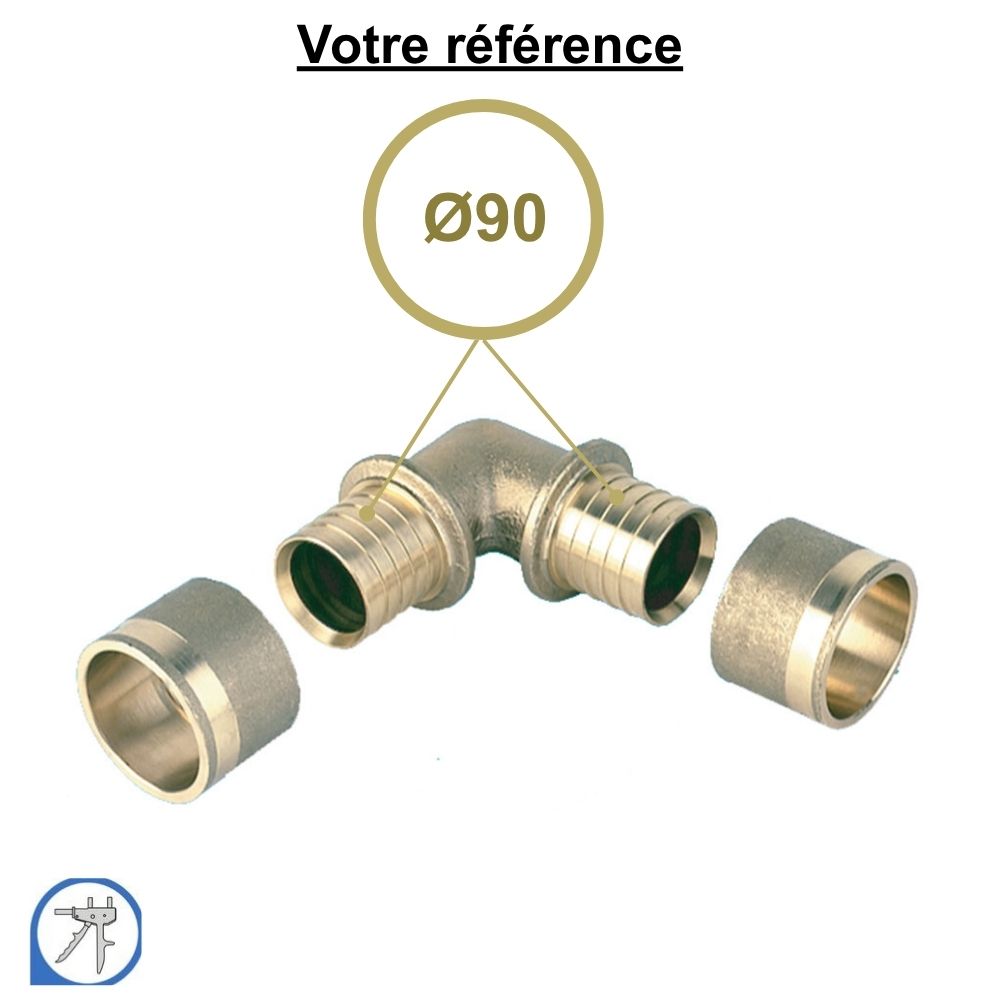 Coude égal PER à glissement Ø90 - RESOvert