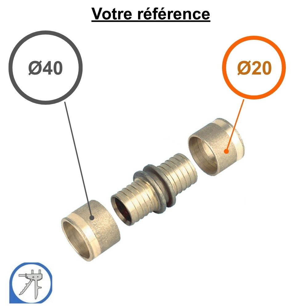 Manchon inégal PER à glissement Ø40-Ø20 - RESOvert