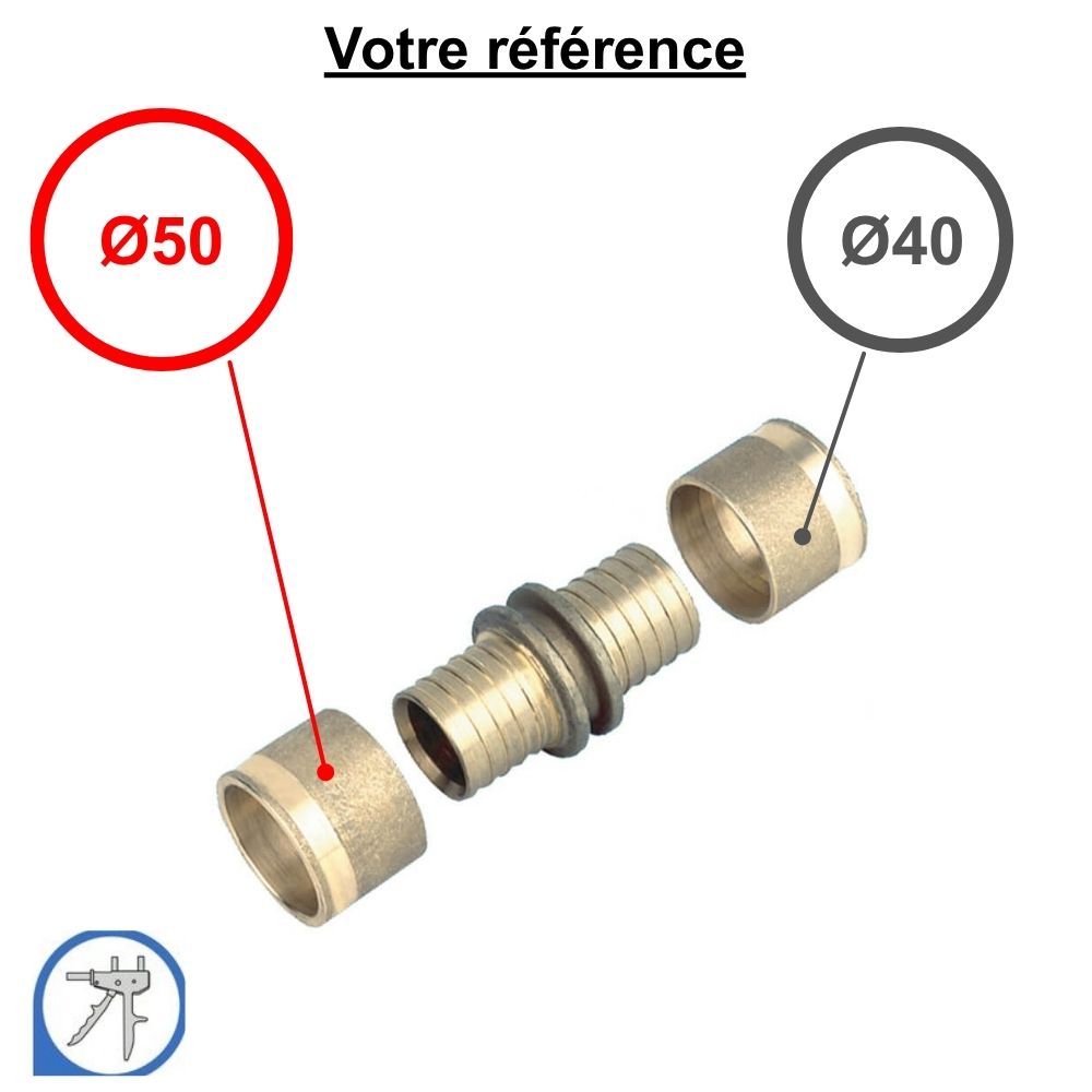 Manchon inégal PER à glissement Ø50-Ø40 - RESOvert