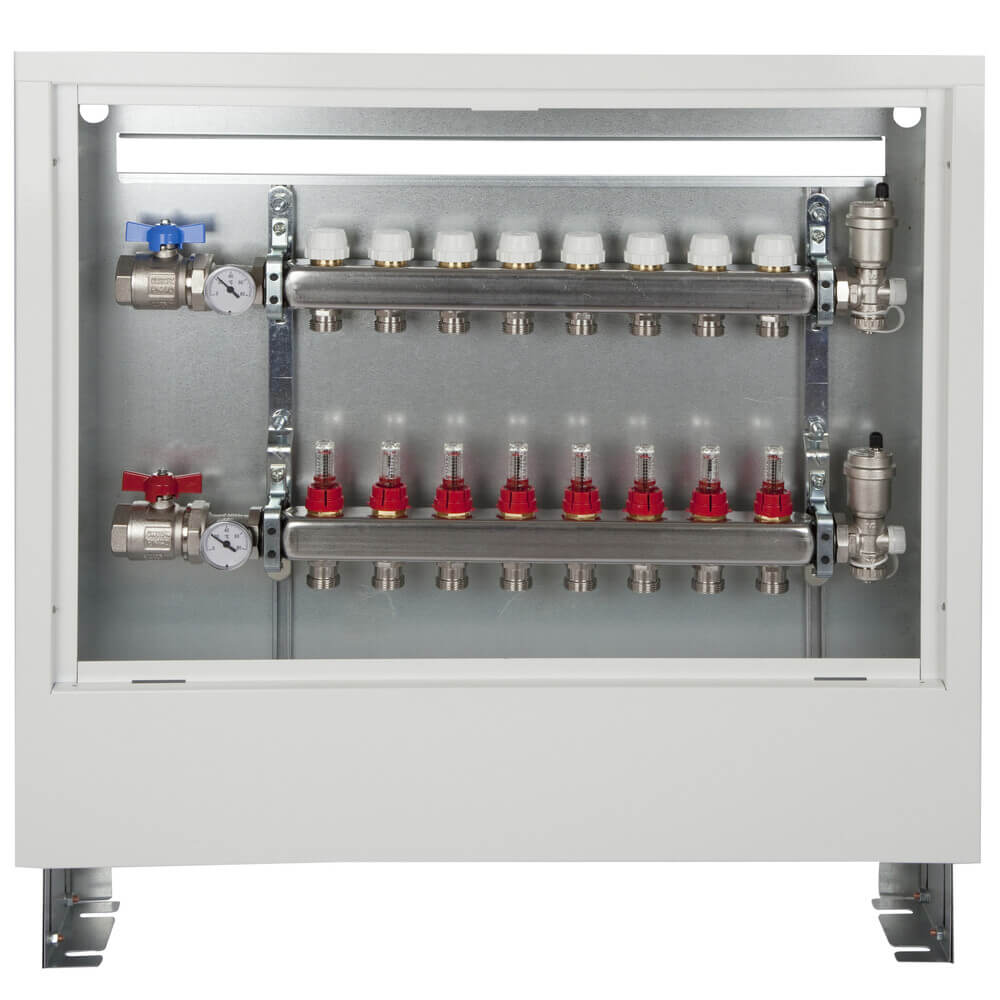 Coffret de distribution à encastrer 1005 mm pour collecteur 13 circuits