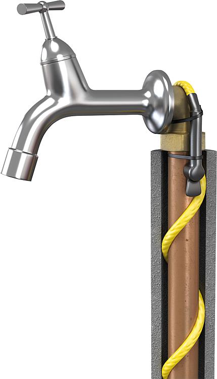 Cable chauffant antigel avec thermostat intégré 4m - 40W