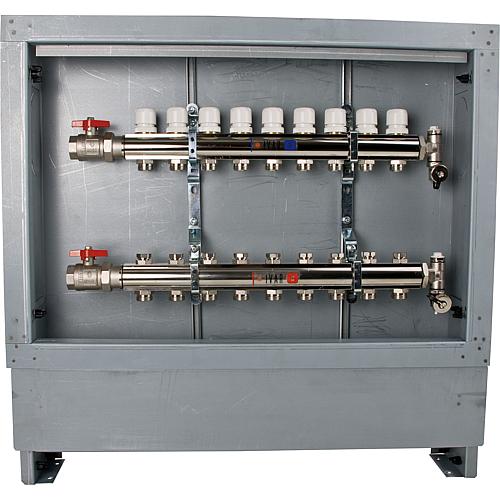 Coffret encastrable pour collecteur 13 à 16 circuits, couleur gris