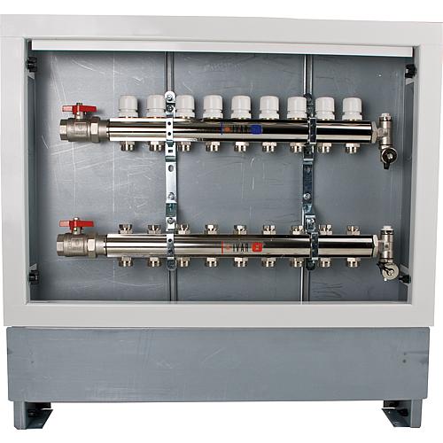 Coffret encastrable pour collecteur 15 à 18 circuits, couleur blanc