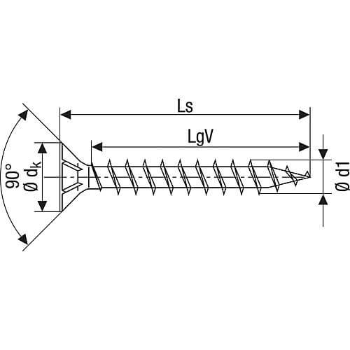 VIS SPAX TFPZ 4,5X16 - Boîte de 1000