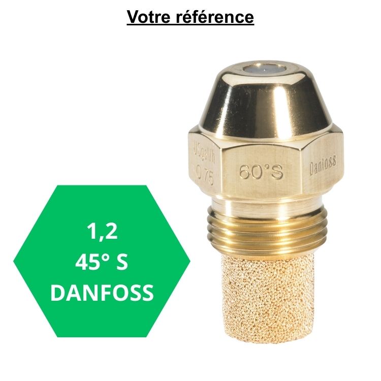 Gicleur cône plein à fioul type S 1,20 gal/h 45° - Danfoss