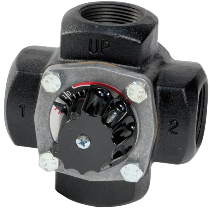 Vanne mélangeuse 4 voies fonte, femelle 1''1/4 (33/42) - Thermador