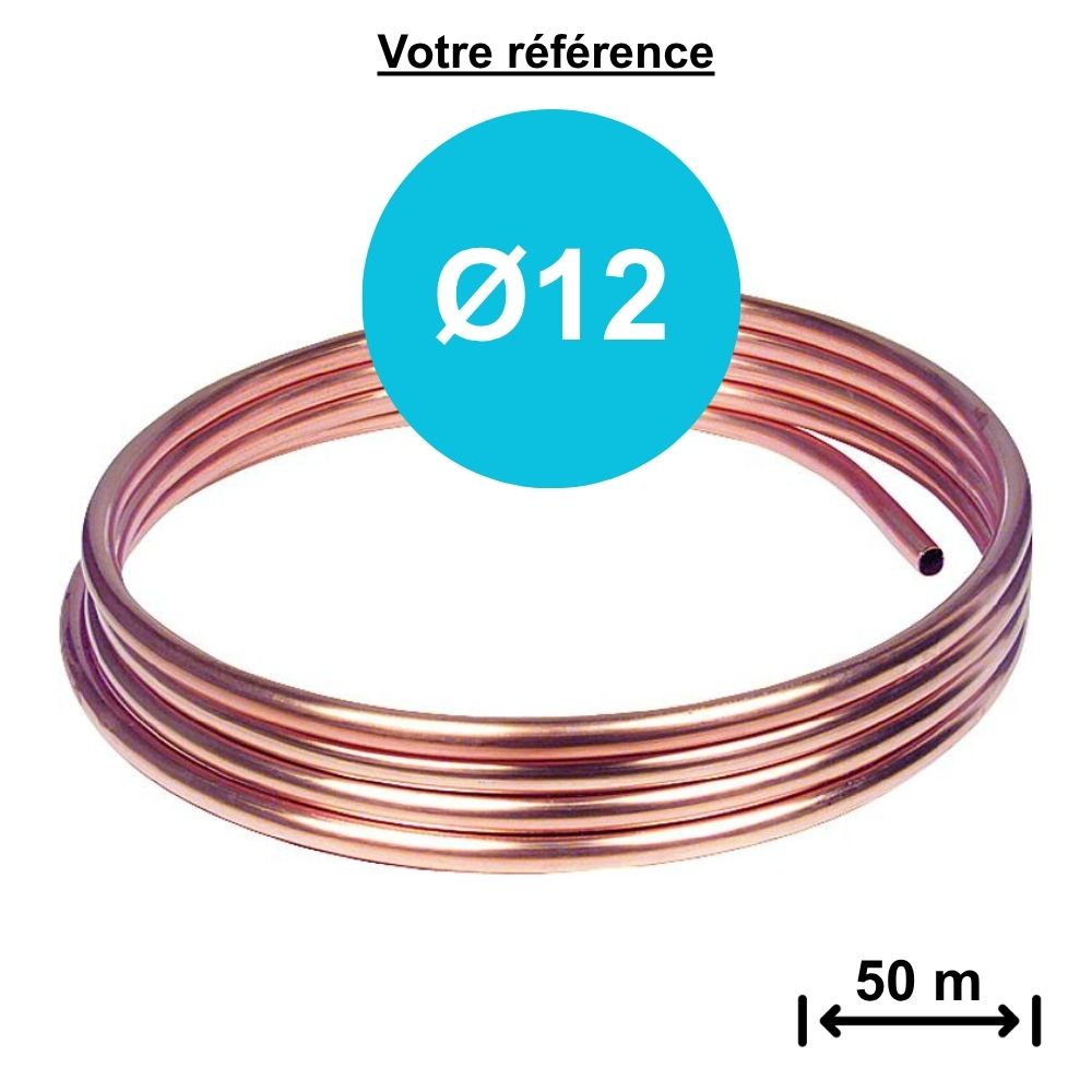 Tube cuivre recuit Ø12 - longueur 50 m - Scudo, KME