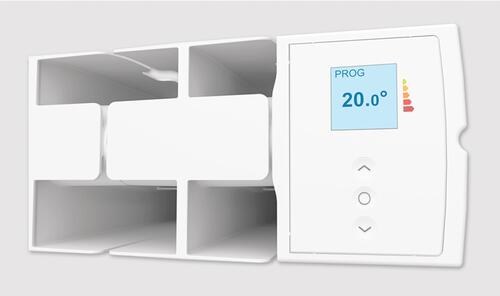 Radiateur électrique horizontal à chaleur douce 1250W, blanc - Accessio, Atlantic