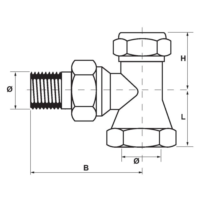 Coude de reglage vidangeable, à visser 3/8'' Comap
