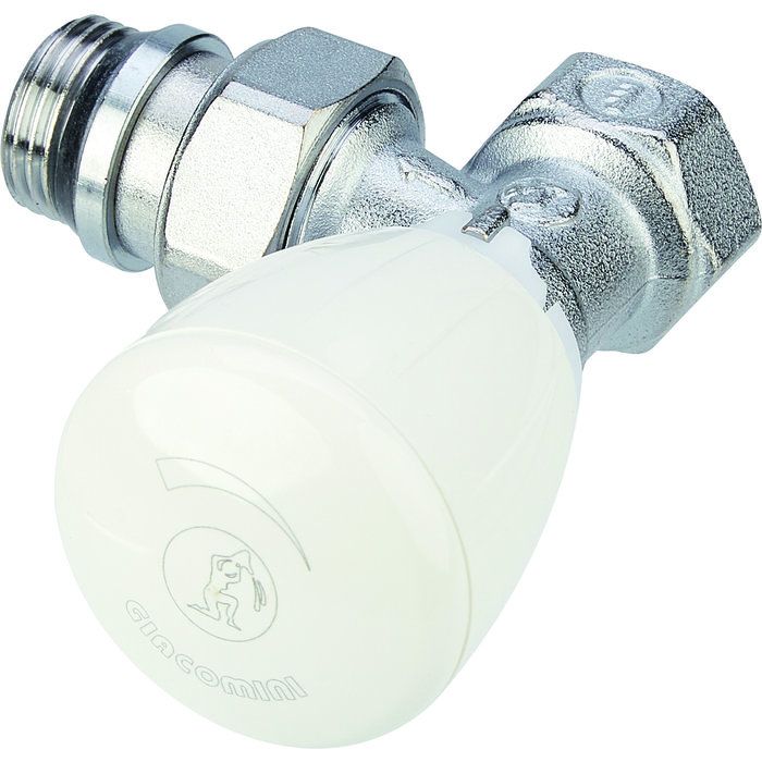 Robinet thermostatisable pour radiateur eau chaude, équerre femelle 3/8'' (12/17) - R421TG, Giacomini