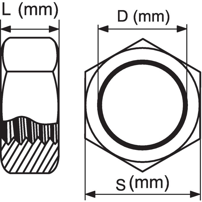 Ecrou hexagonal classe 8 Ø3mm L=2,4mm S=5,5mm en boîte de 500