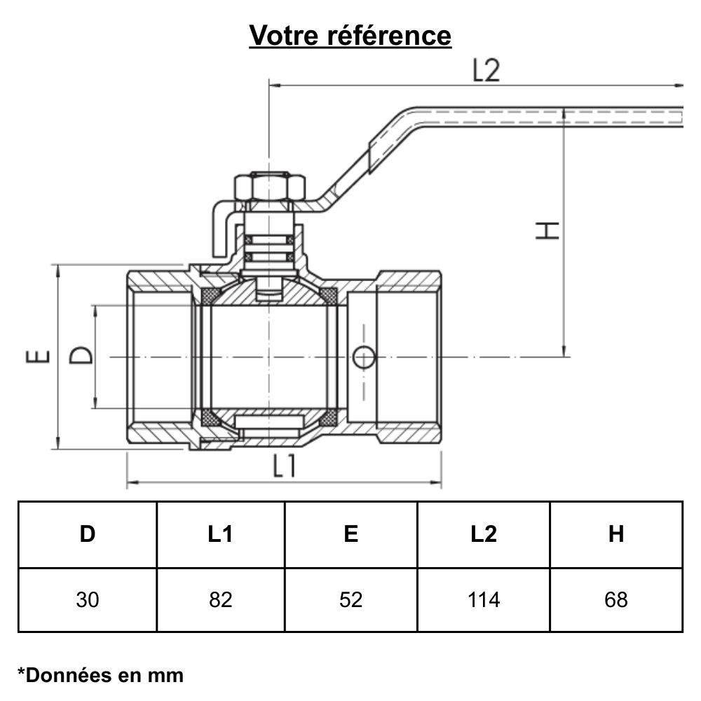 Vanne d'arrêt à visser, à purge, double femelle 1''1/4 (33/42) - Ezfitt