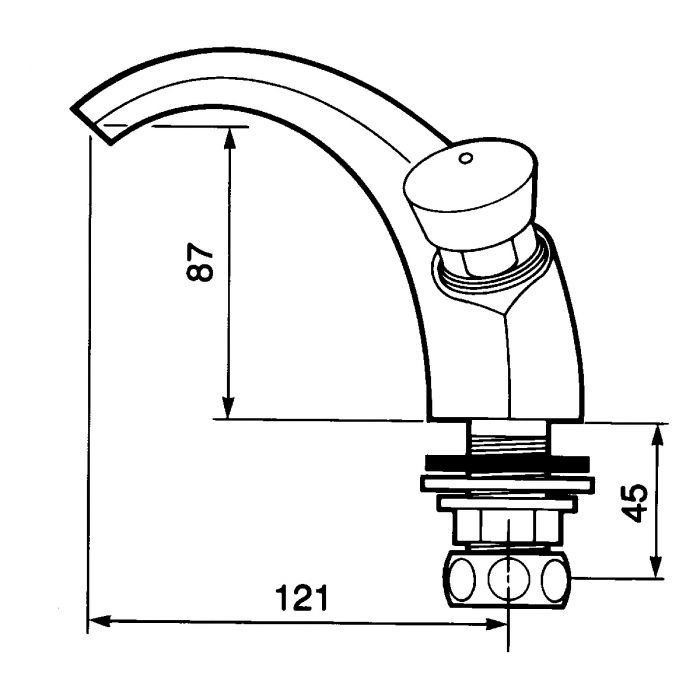 Robinet Presto lavabo P600 eau froide M1/2